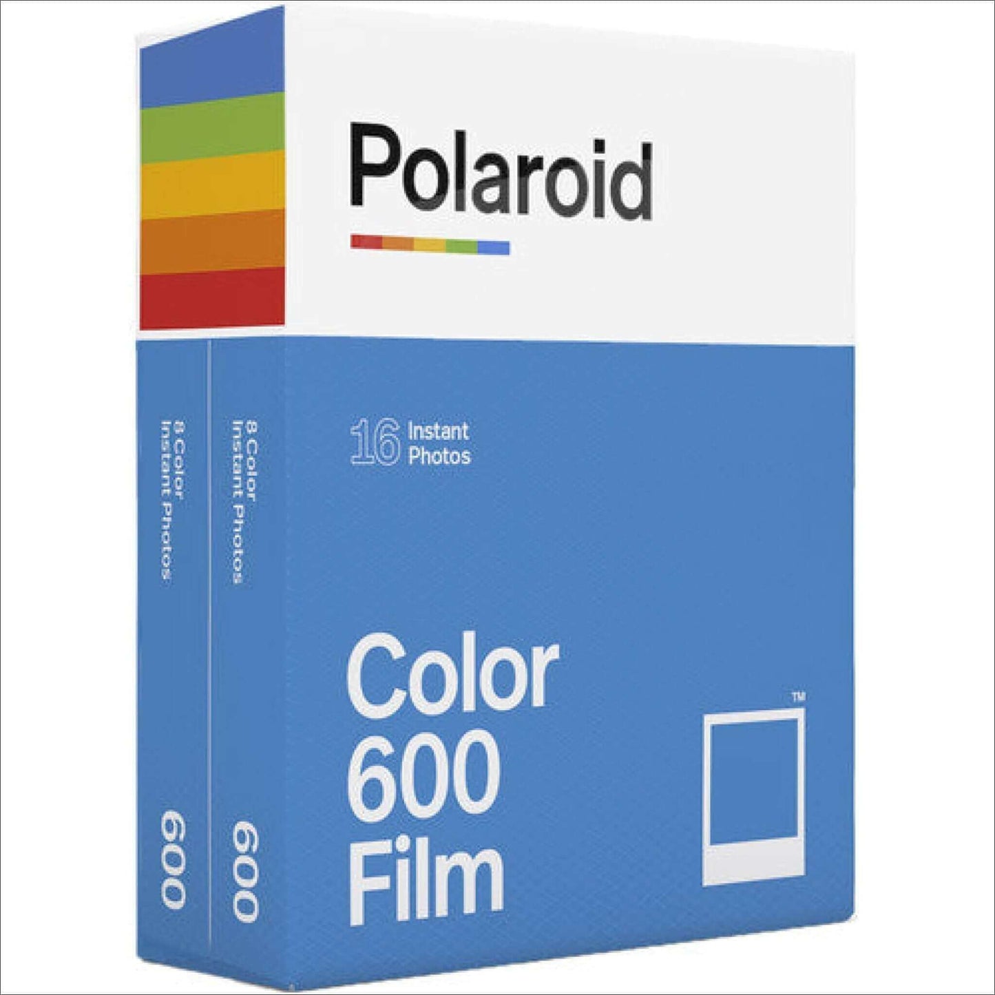 Polaroid Color 600 Instant Film Double Pack, 16 exposures, iconic white frame, photography essentials.