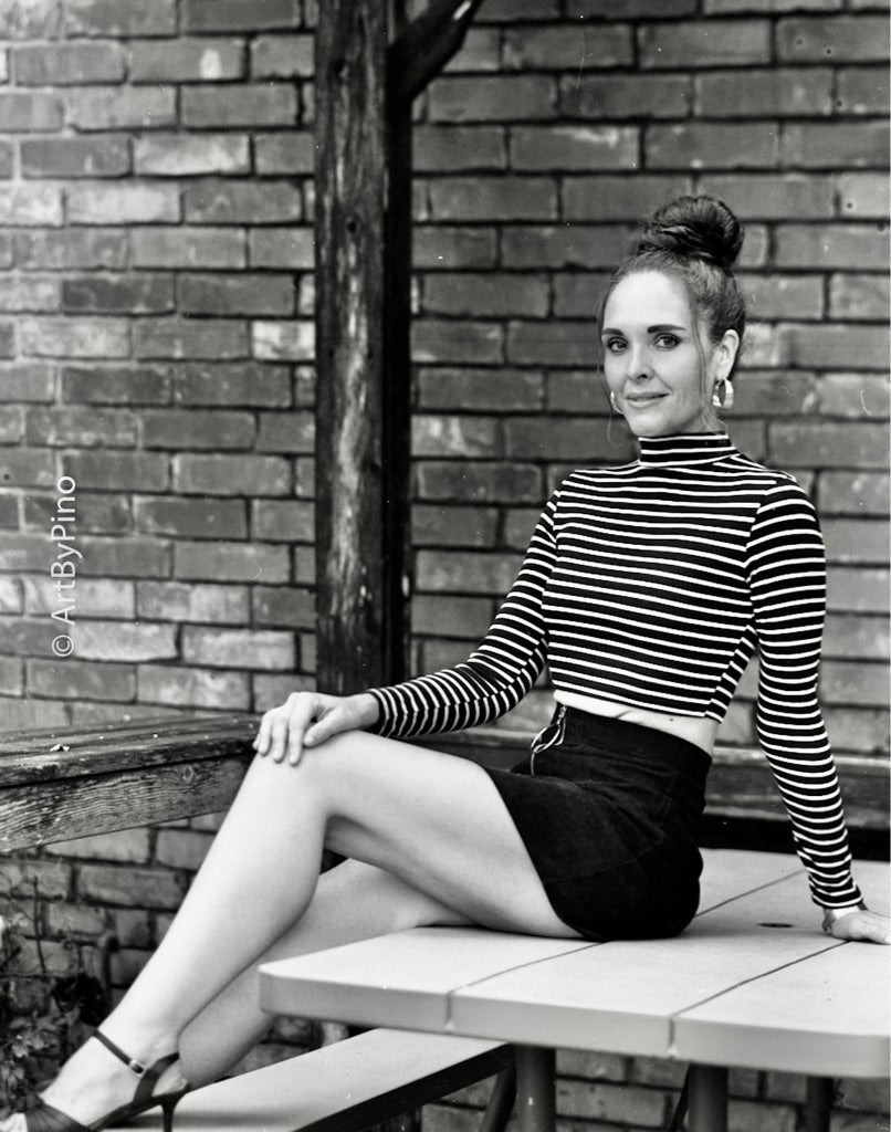 4x5 BW portrait / Art by Pino