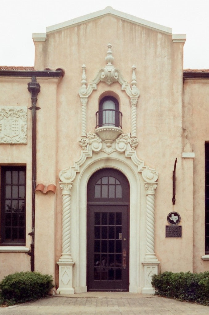 McAllen Heritage Center doorway, McAllen, Texas, shot on Reflx Lab 400D 35mm film, developed in Kodak C-41