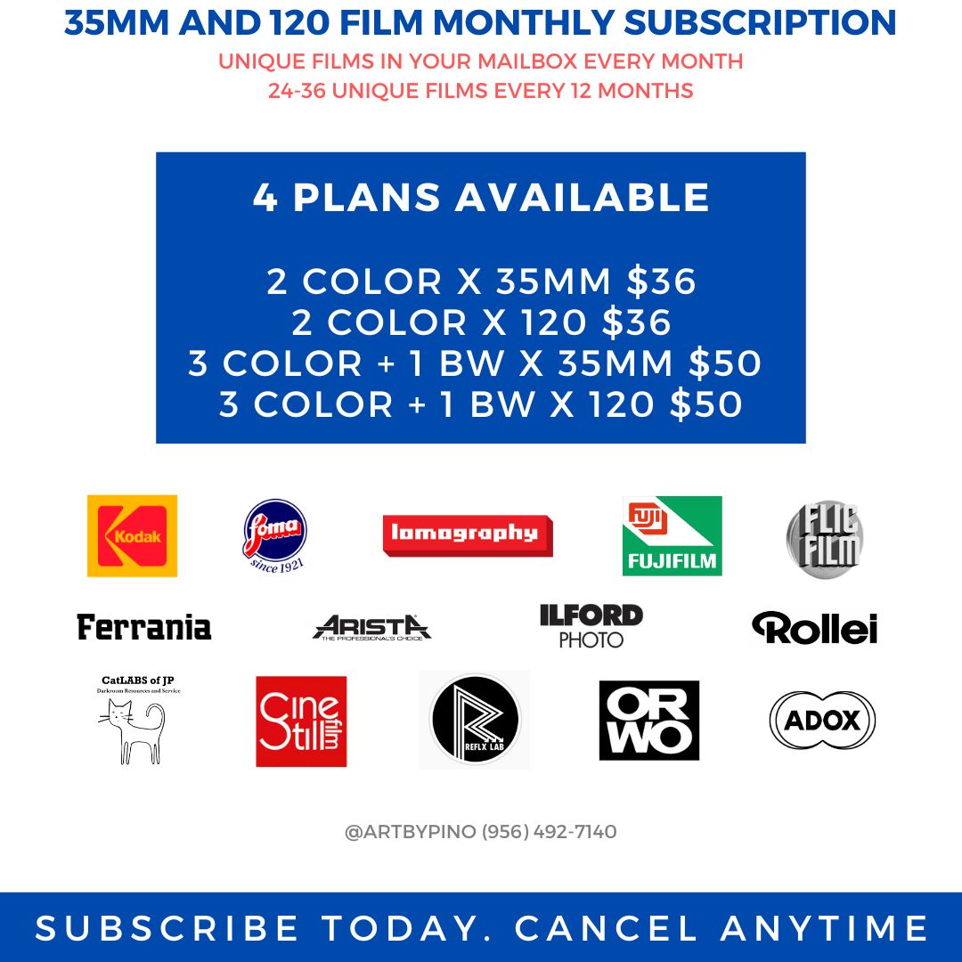 monthly 35mm and 120 film subscription club