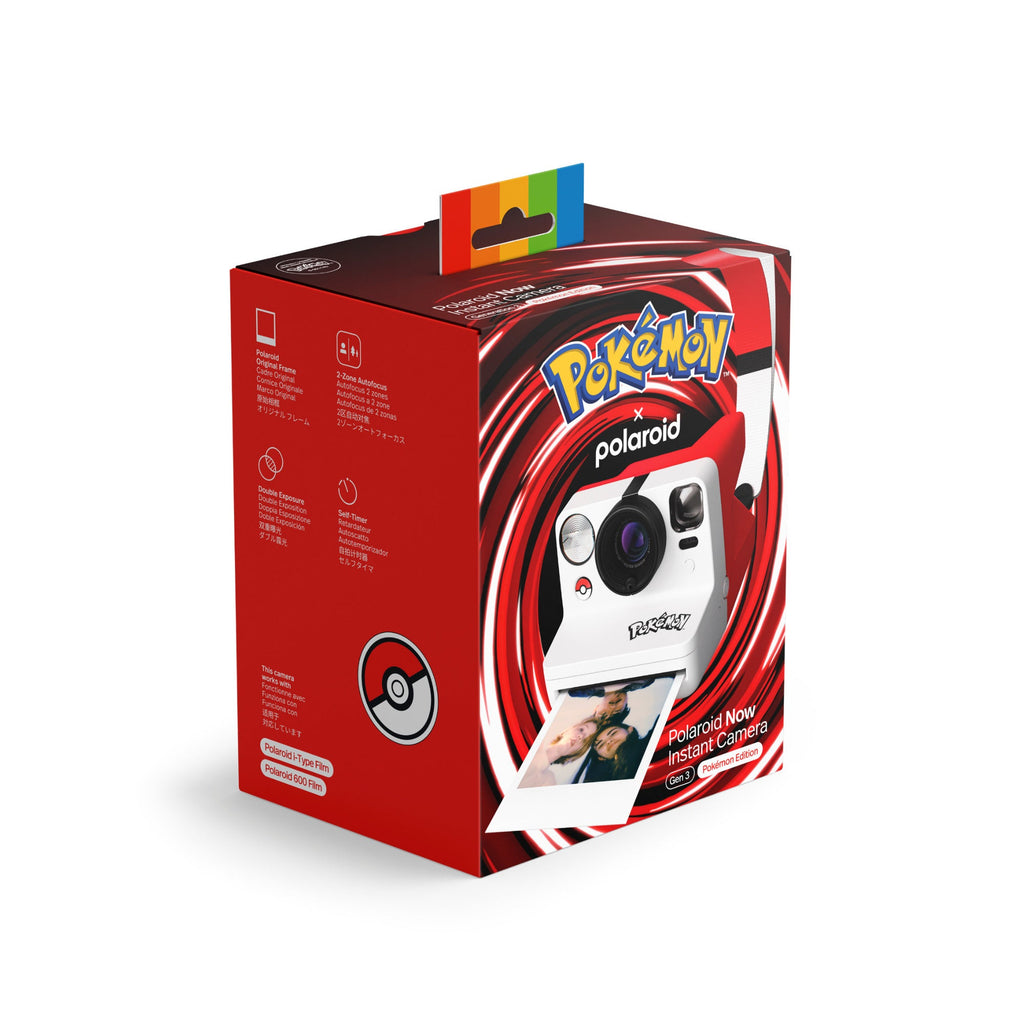 Polaroid Now Generation 3 Pokémon Edition retail box in red and white Poké Ball design