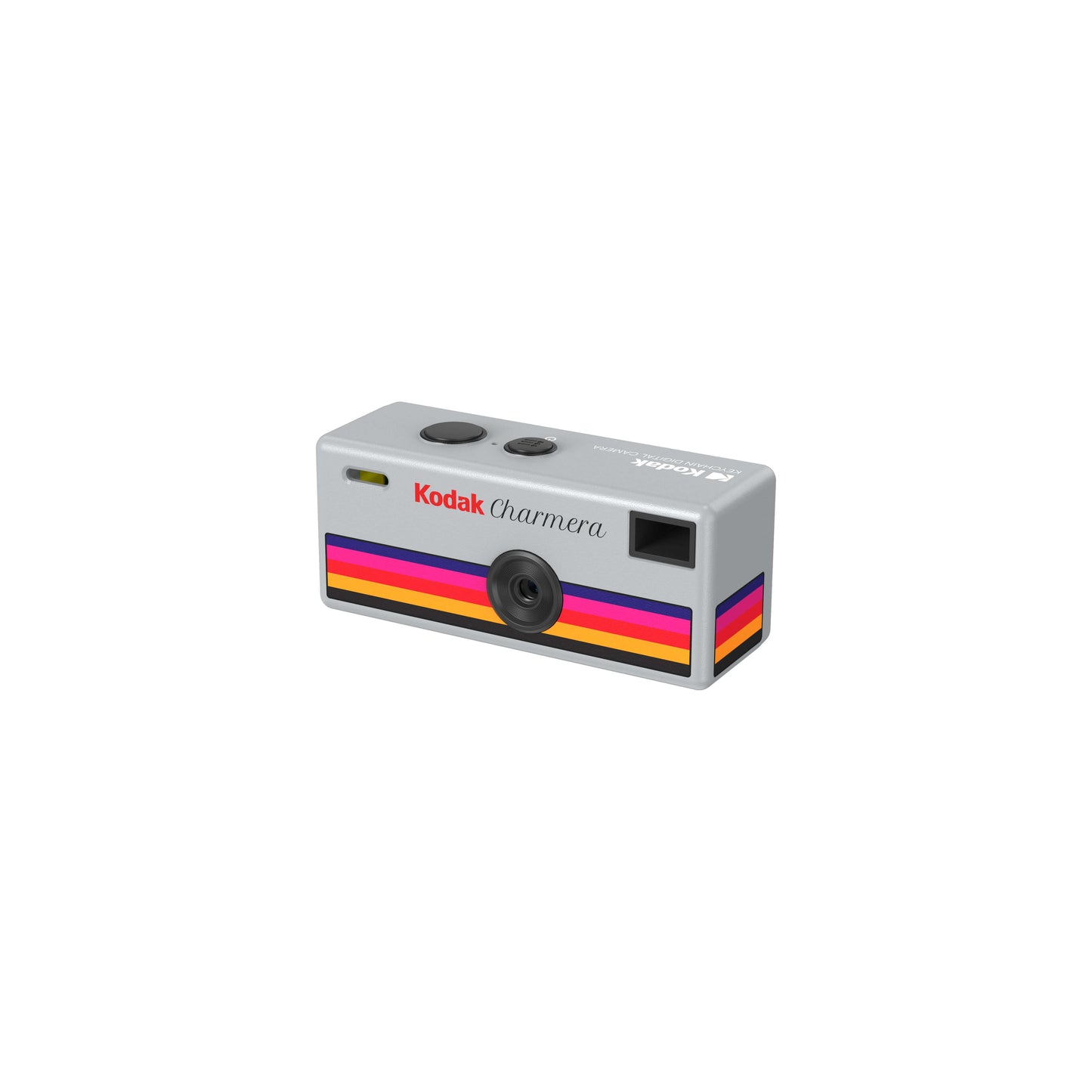 PRE-ORDER Kodak Charmera Keychain Digital Camera with colorful stripes and retro design.
