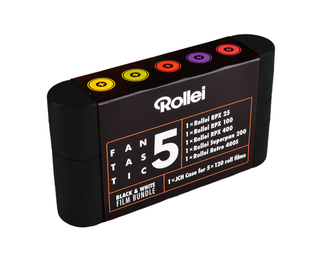 Rollei Fantastic 5 BW 120 5-pack Film Bundle in Japan Camera Hunter case for easy transport