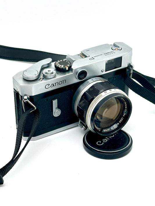 Canon P Rangefinder Front View at an Angle