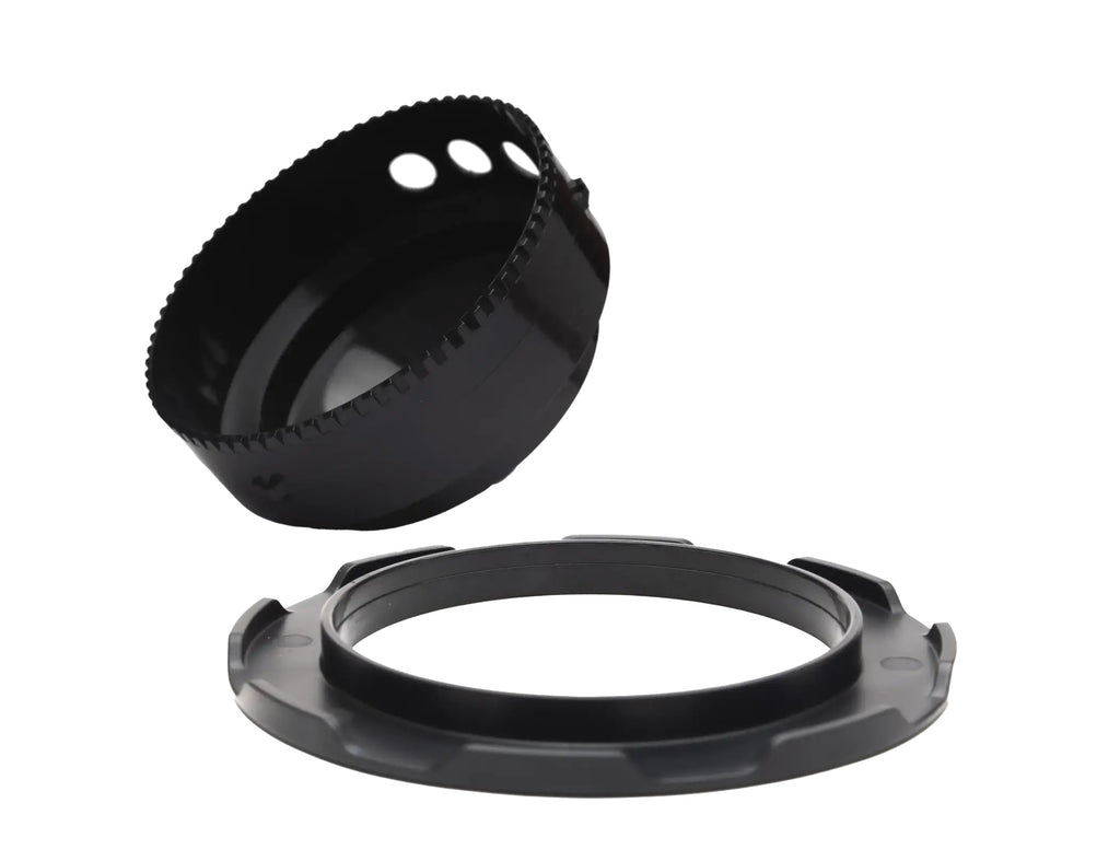 Black plastic drill bit and adapter set