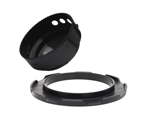 Black plastic drill bit and adapter set