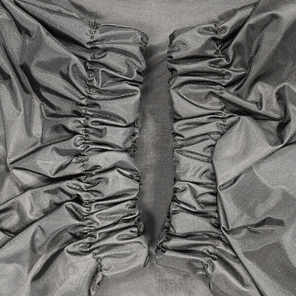 Close-up of the interior design features of the Arista Double Lined Changing Bag's elastic sections.