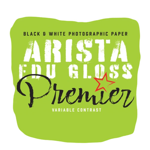 Arista premier edu gloss black and white photographic paper with variable contrast.
