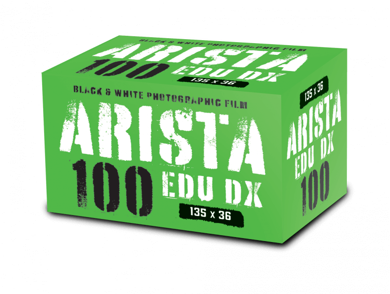 Box of ARISTA.EDU 100 DX Coded BW 35mm Film, 36 Exposures