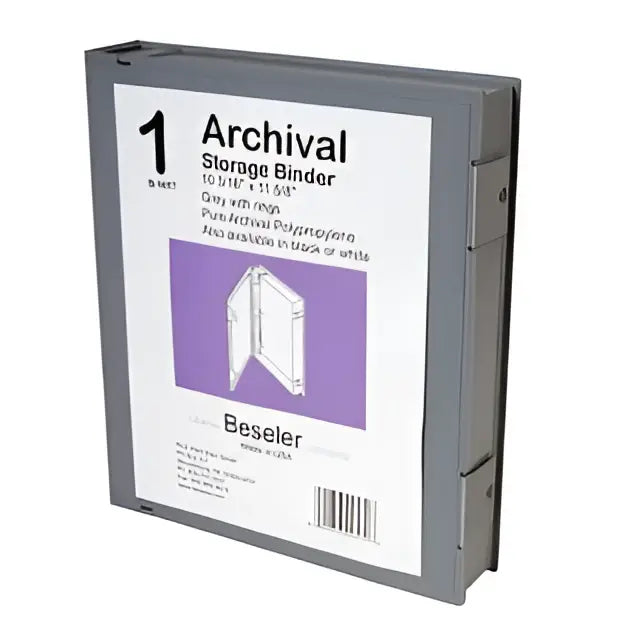 Besfile Beseler black archival binder with rings and fold-over snap closures featuring sturdy reinforced edges