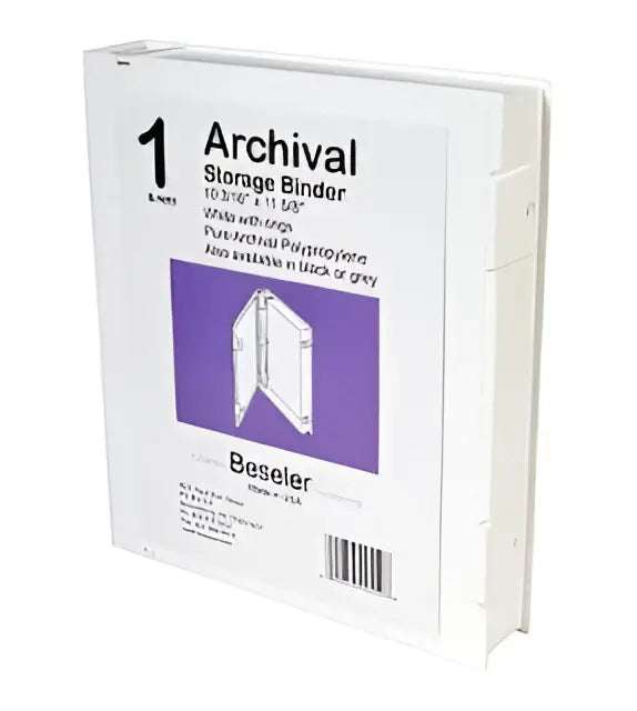 Besfile beseler archival binder in white with fold-over snap closures and sturdy construction for secure storage