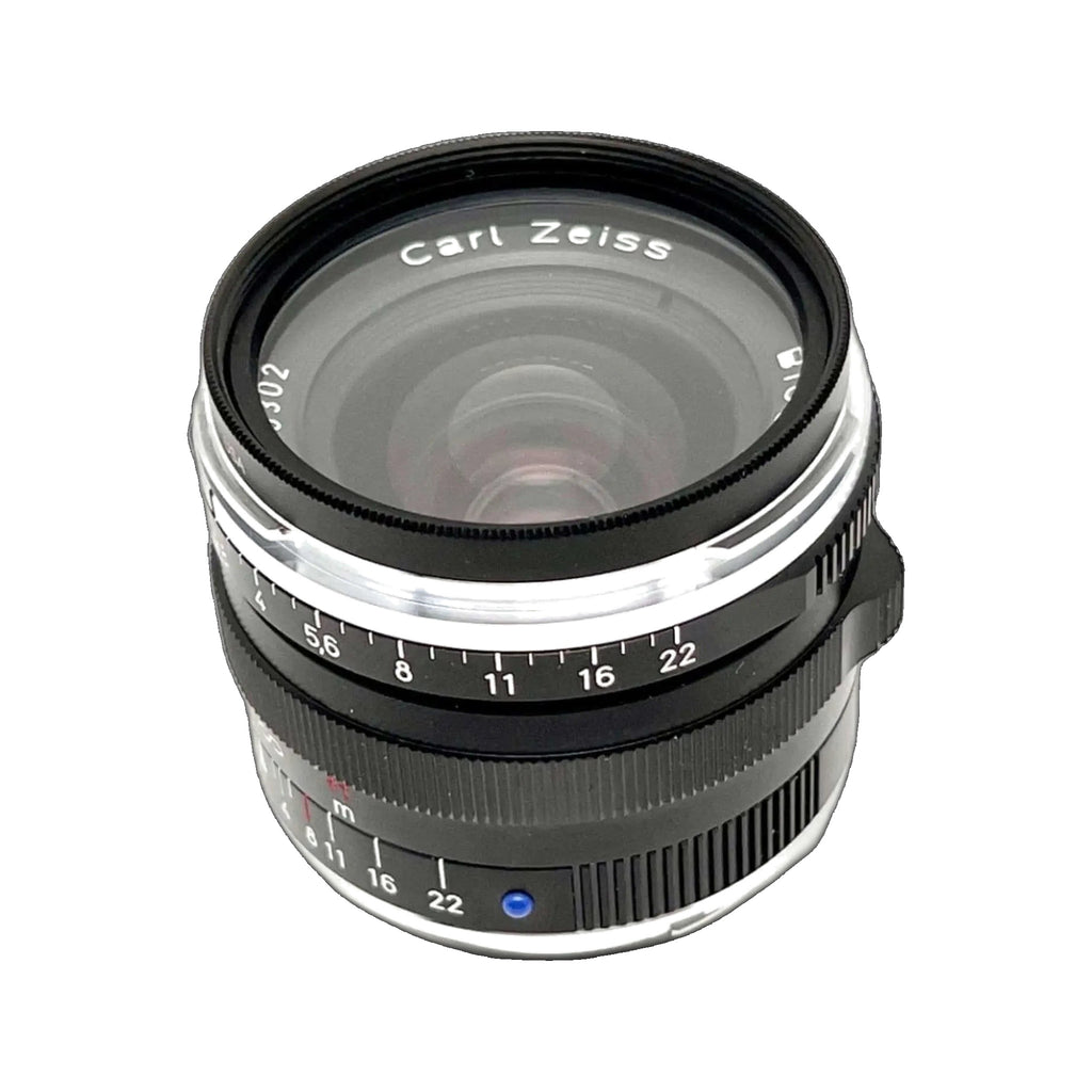 Carl Zeiss ZM Biogon 28mm f/2.8 T* lens on white background