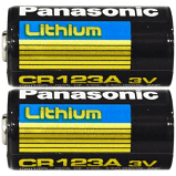 Black and yellow CR123A 3V lithium battery for film cameras in McAllen