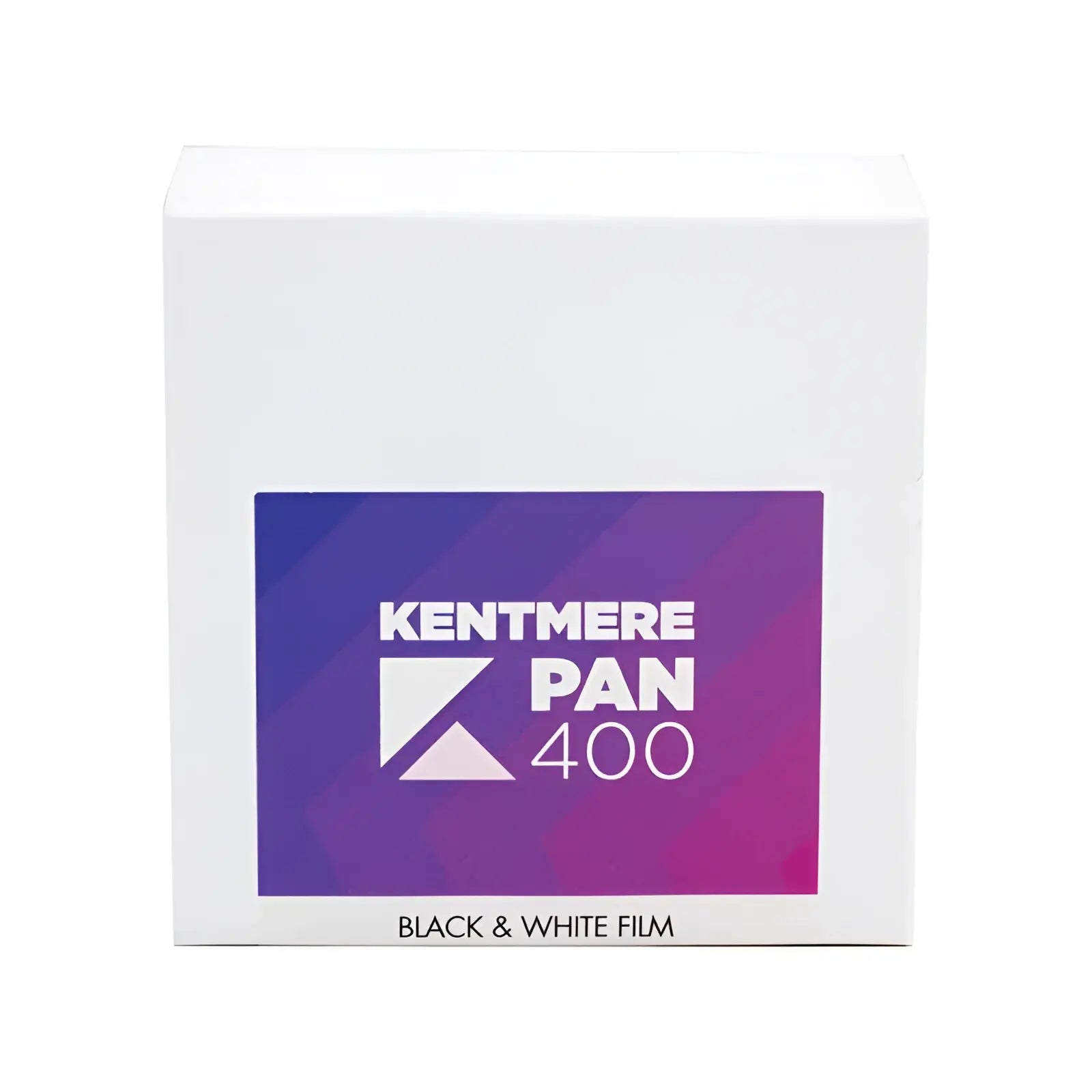 White box containing kentmere pan 400 black and white film.