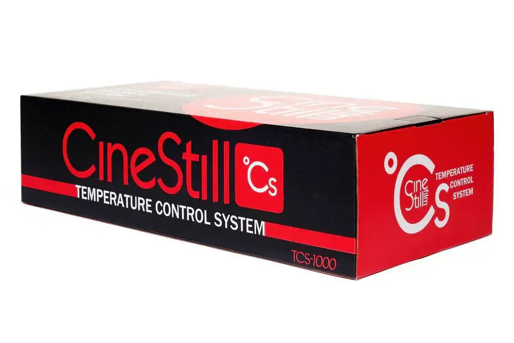 CineStill °Cs TCS-1000 immersion circulator thermostat packaging for film processing temperature control.