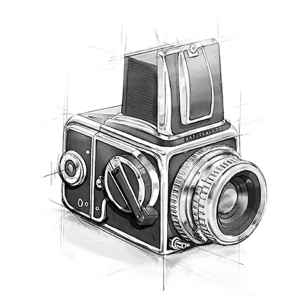 Detailed Hasselblad medium format camera for film photography