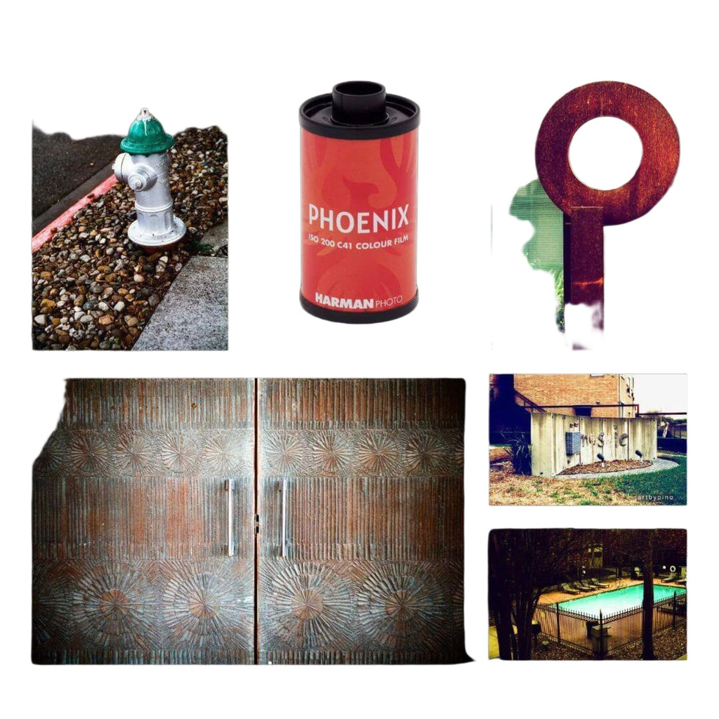 Red phoenix harman photo color film canister