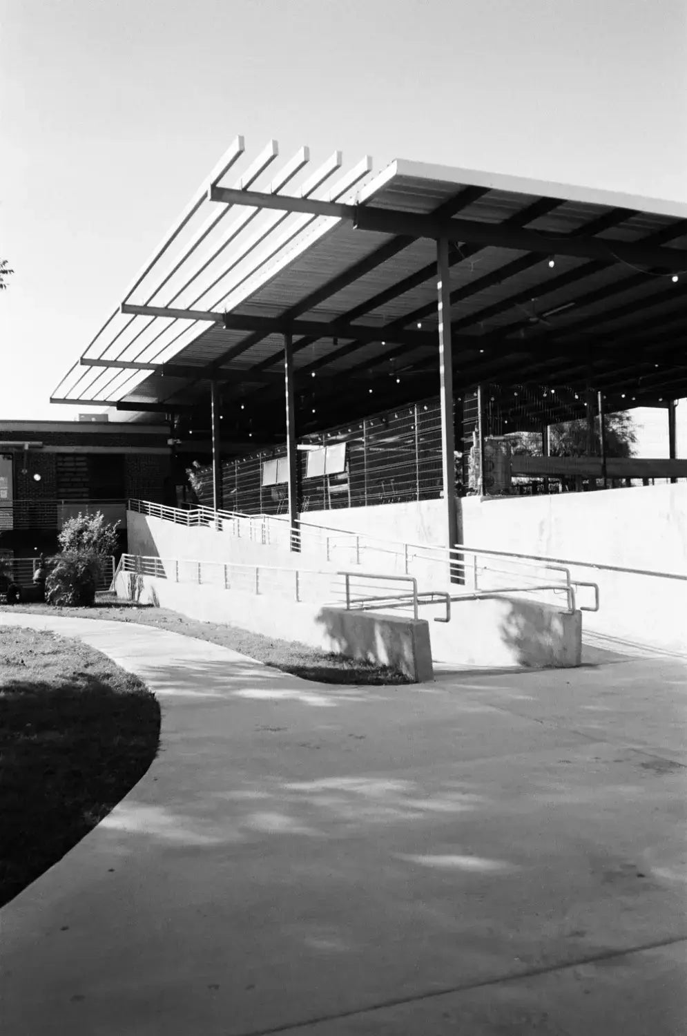 Modern minimalist pavilion in Catlabs x Film Kodak Tri-x photo