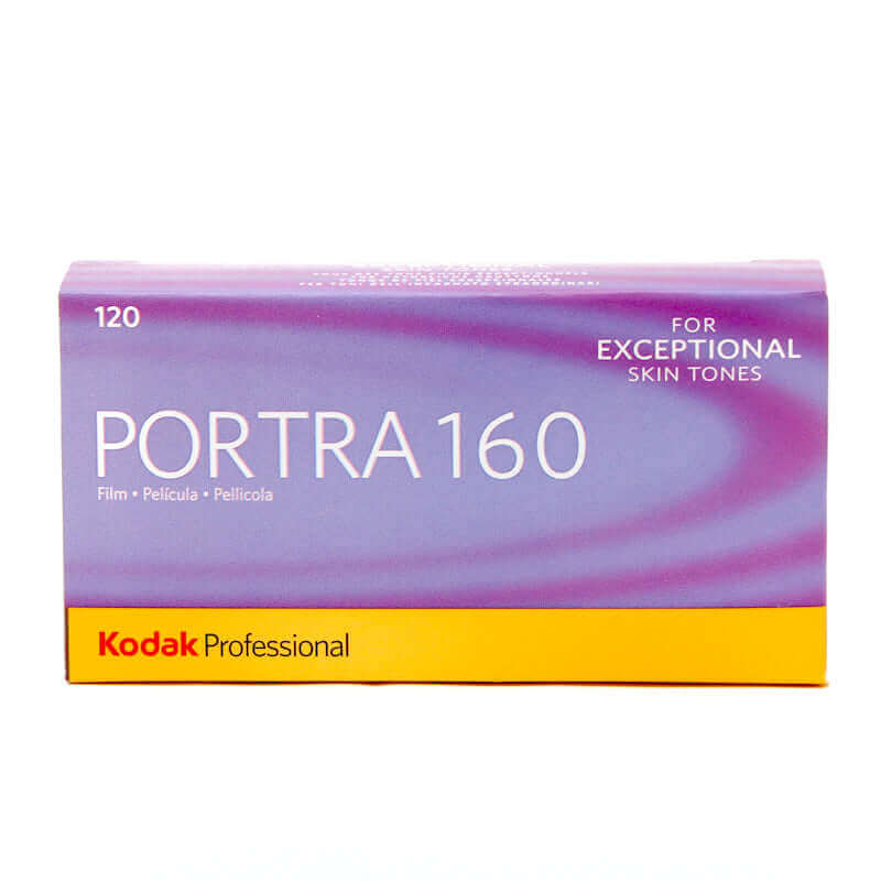 Kodak Portra 160 120 medium format film, 5-pack for exceptional skin tone reproduction.