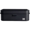 Kodak Steel Film Case For 35mm Films 5 Slots in black color, designed for organization and protection of film rolls.
