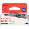 Lomography Berlin Kino 400 ISO Black & White 120 film packaging showcasing modern design and refined formula.