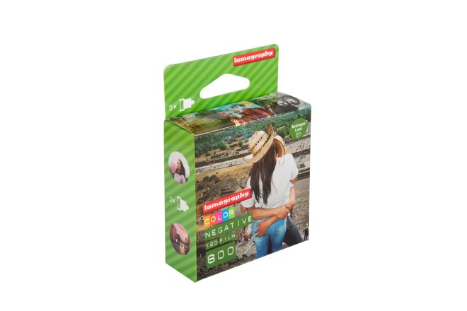 Lomography color negative 800 ISO 35mm film in green pack at McAllen store