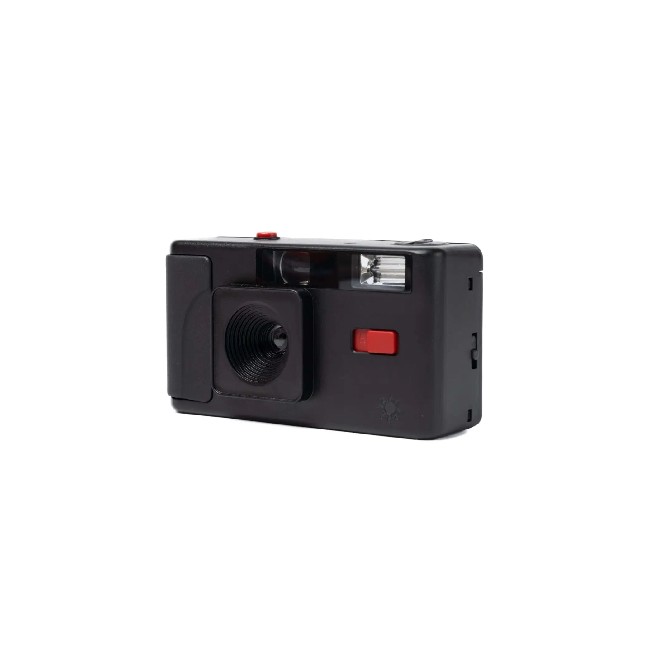 Long Weekend 35mm Film Camera in black, compact design for capturing spontaneous moments with ease.