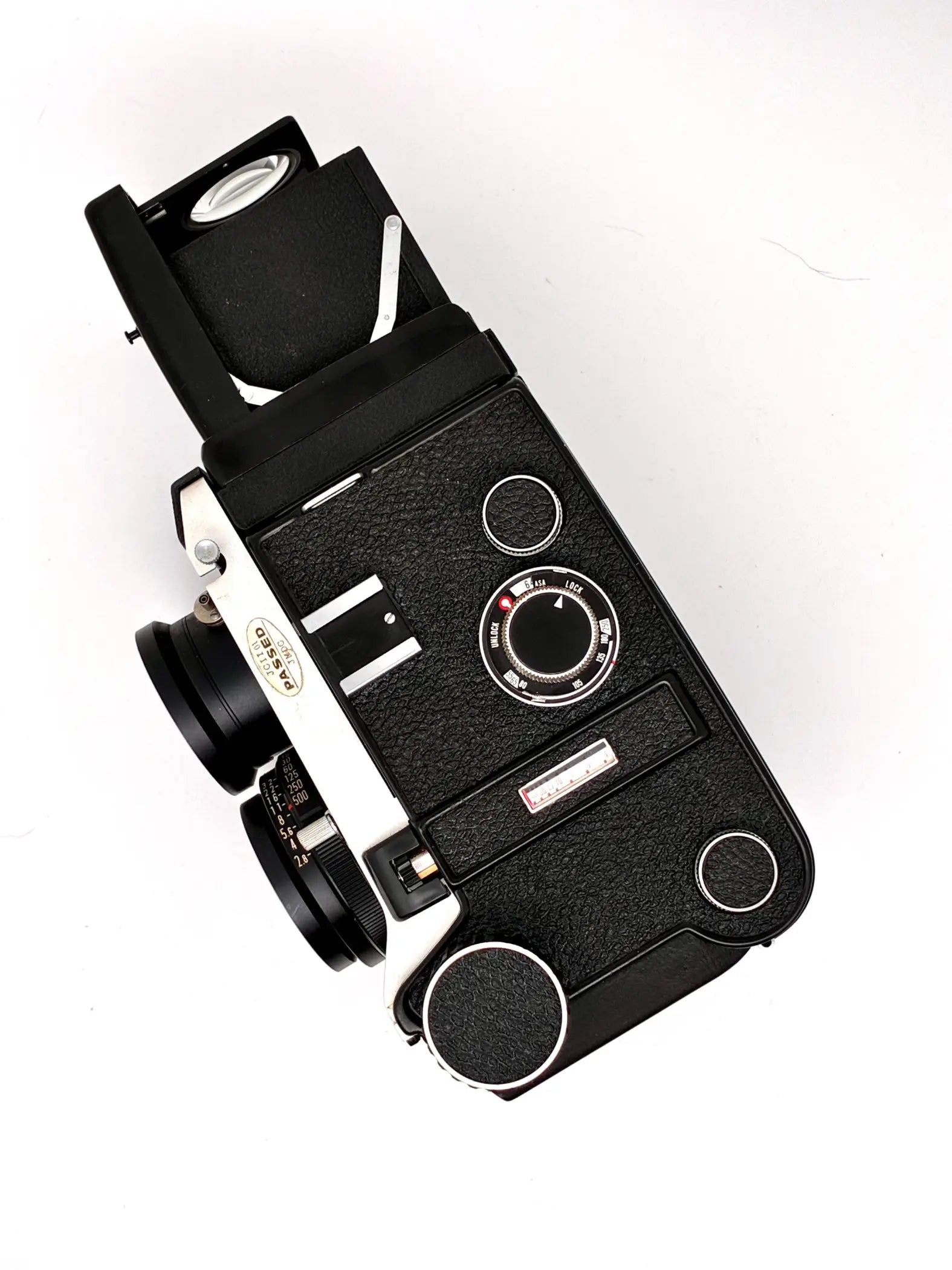 Vintage camera on a white background