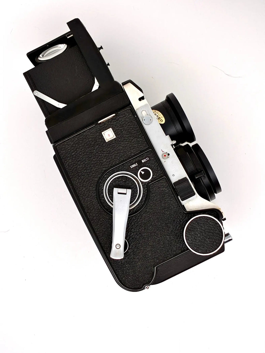 Vintage camera on a white background