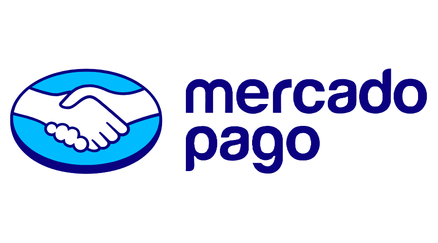 Mercado Pago logo with handshake on analog film photography page