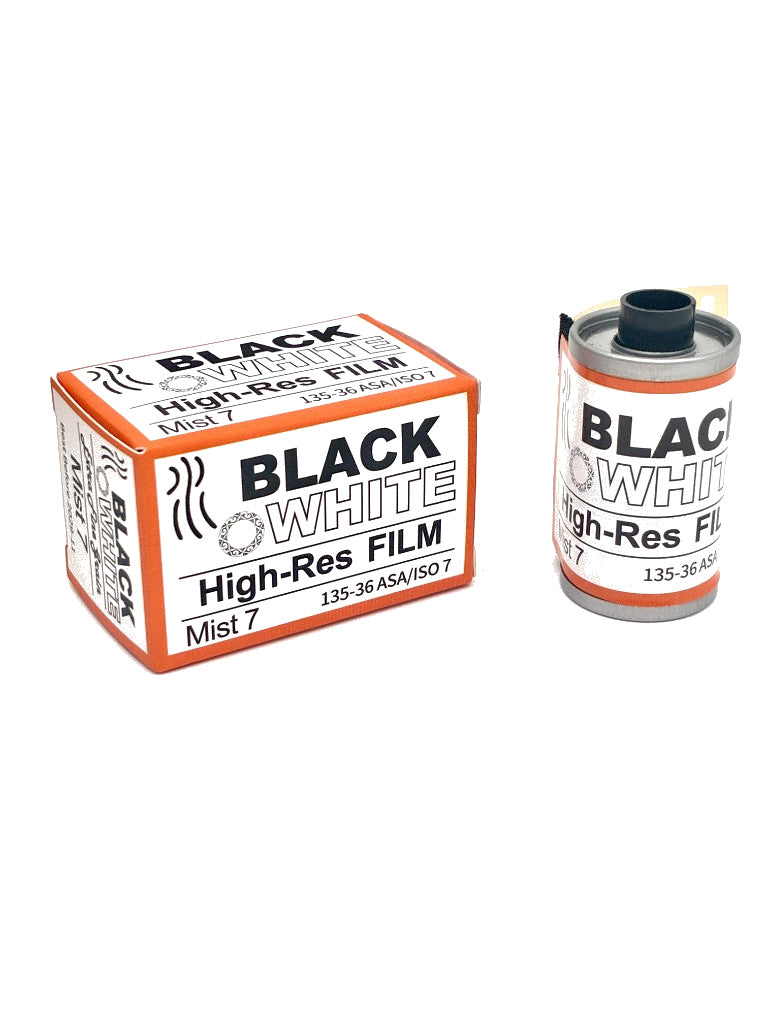 King Film Mist 7 black and white high-res film box and canister ISO 7