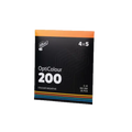 Black and orange optik oldschool opticolour 200 color negative film package with retro colorful stripes for 4x5 sheets