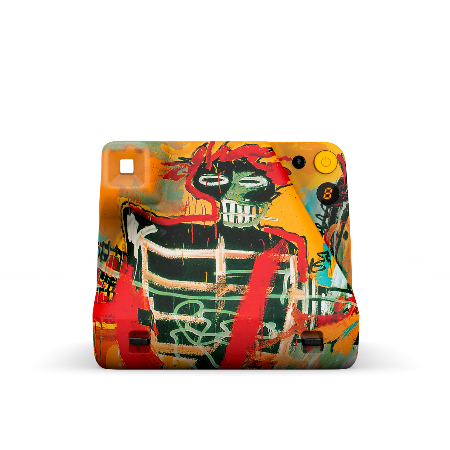 Polaroid Now Gen 2 i-Type instant film camera in Basquiat Edition with vibrant artwork design.