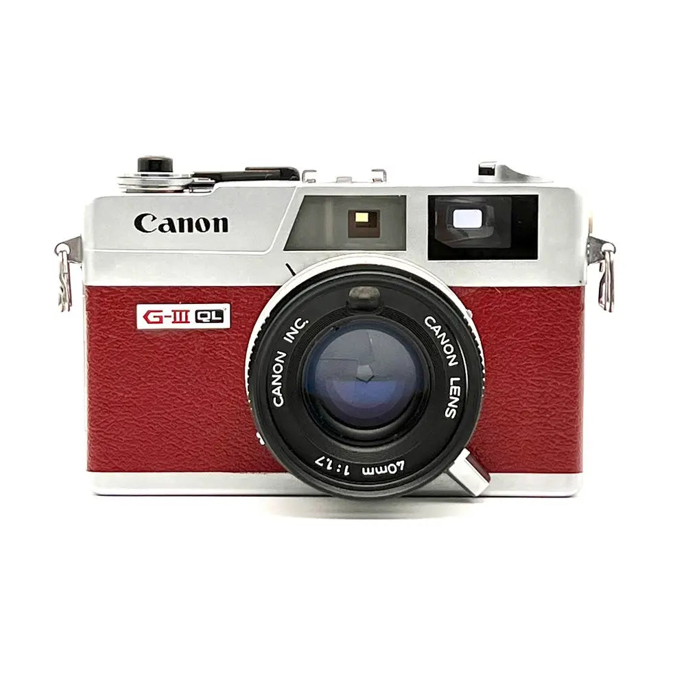 Red Canon G-III QL 40mm film camera for film photography