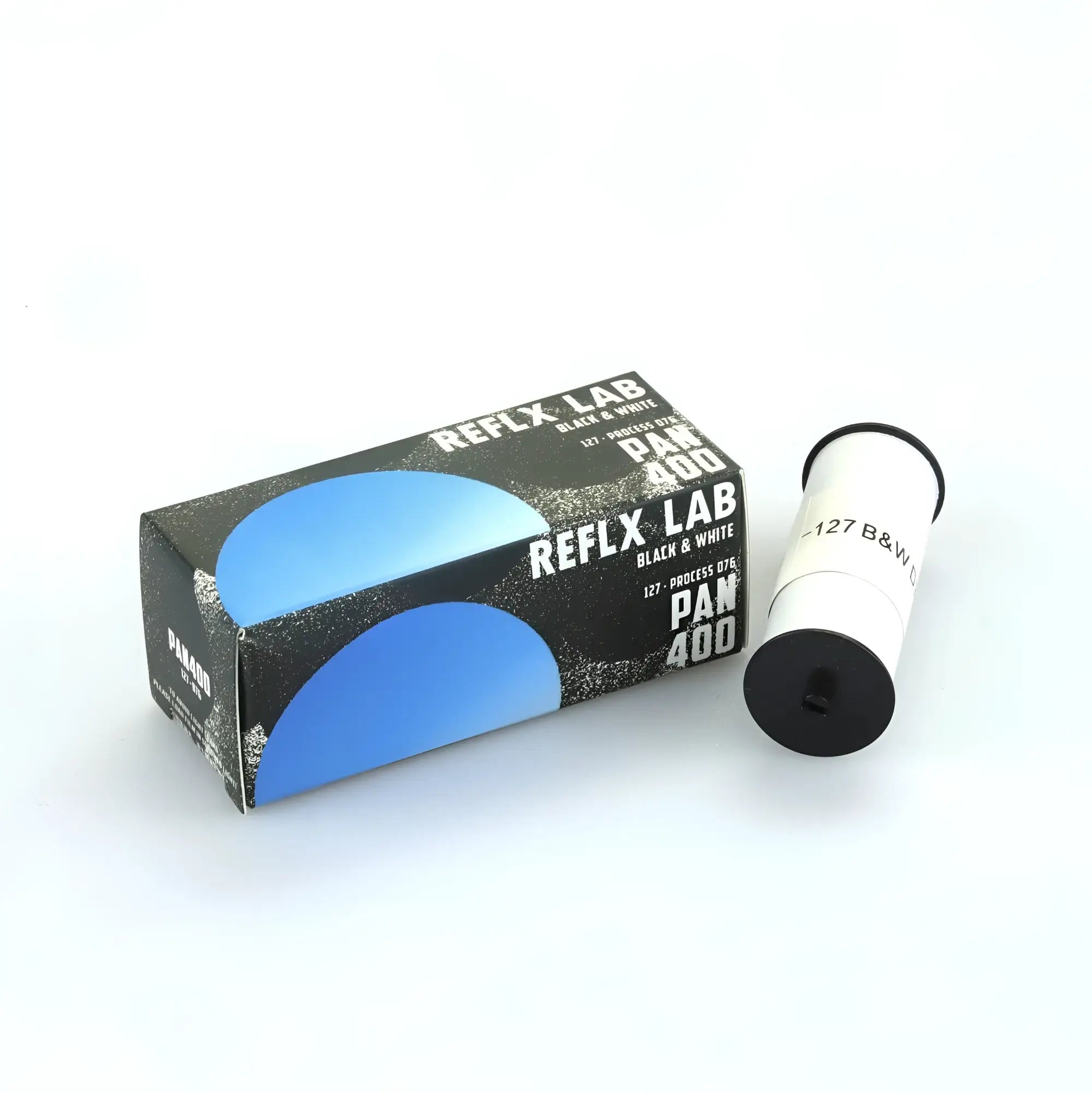 Reflx Lab PAN 400 127 black and white film — single roll with box