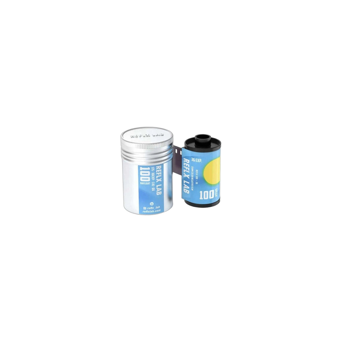 Reflx Lab 100 Daylight C41 35mm film canister and cassette
