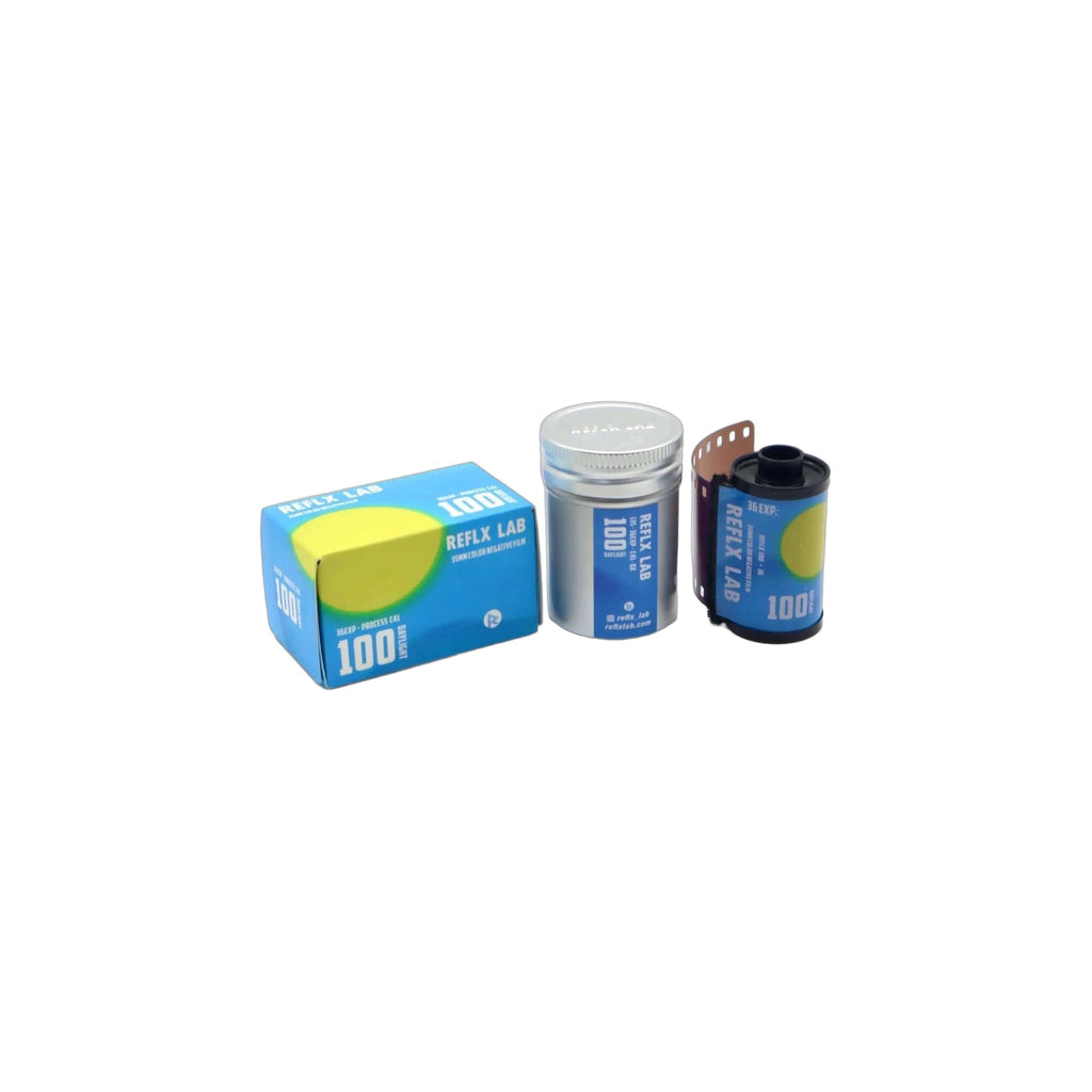 Reflx Lab 100 Daylight C41 35mm film box canister and cassette