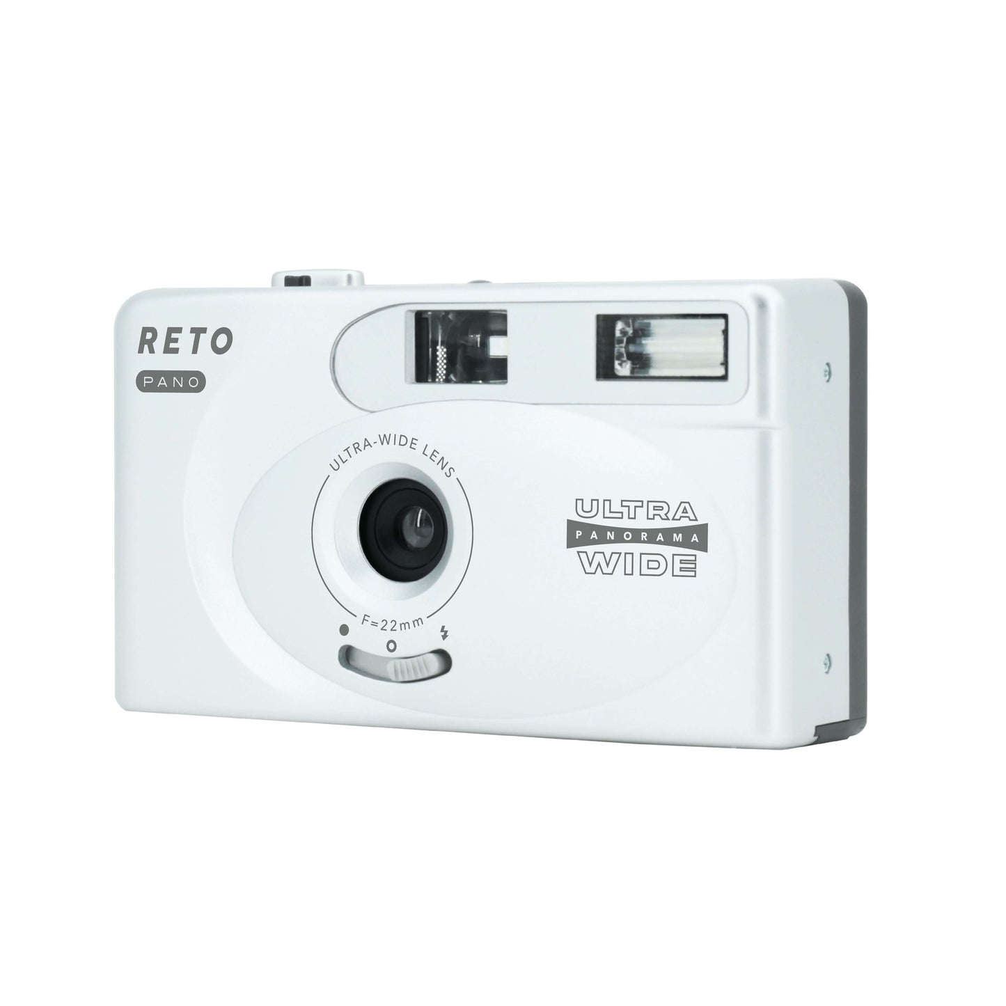 Reto Pano 35mm Film Camera showcasing its ultra-wide lens design for panoramic photography.