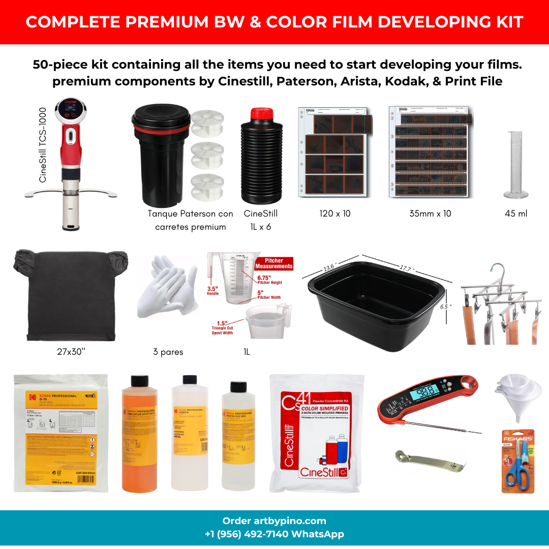 Premium Film Developing Kit BW & Color C41 | 50-pieces