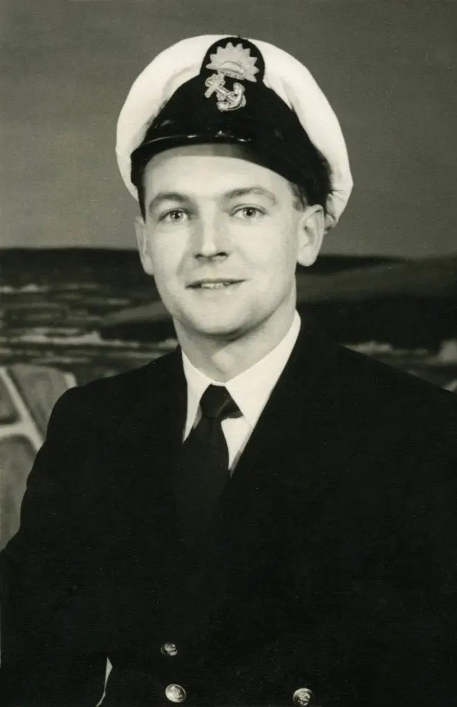 White sailor hat emblem for film negative and slide scanning services