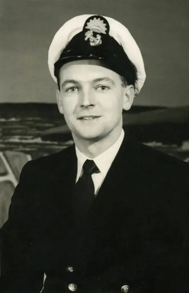 White sailor hat with dark visor for slide scanning services