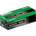 Fujifilm Neopan 100 Acros II Black and White 120 medium format film packaging, showcasing high-quality black-and-white film.