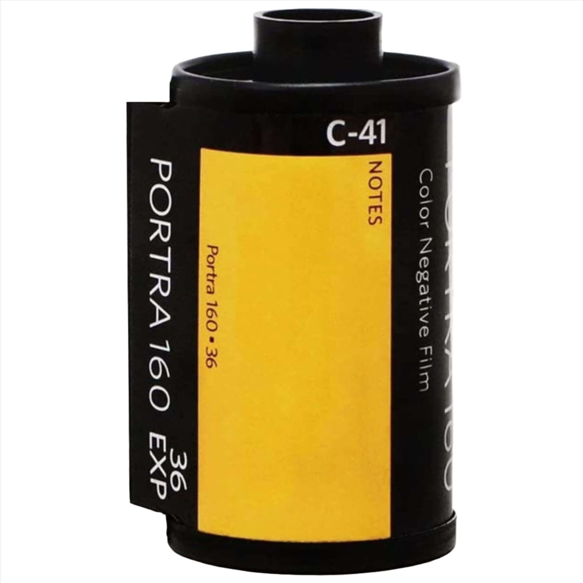 Kodak Portra 160 color negative film roll, 35mm, 36 exposures, ideal for portrait and fashion photography.