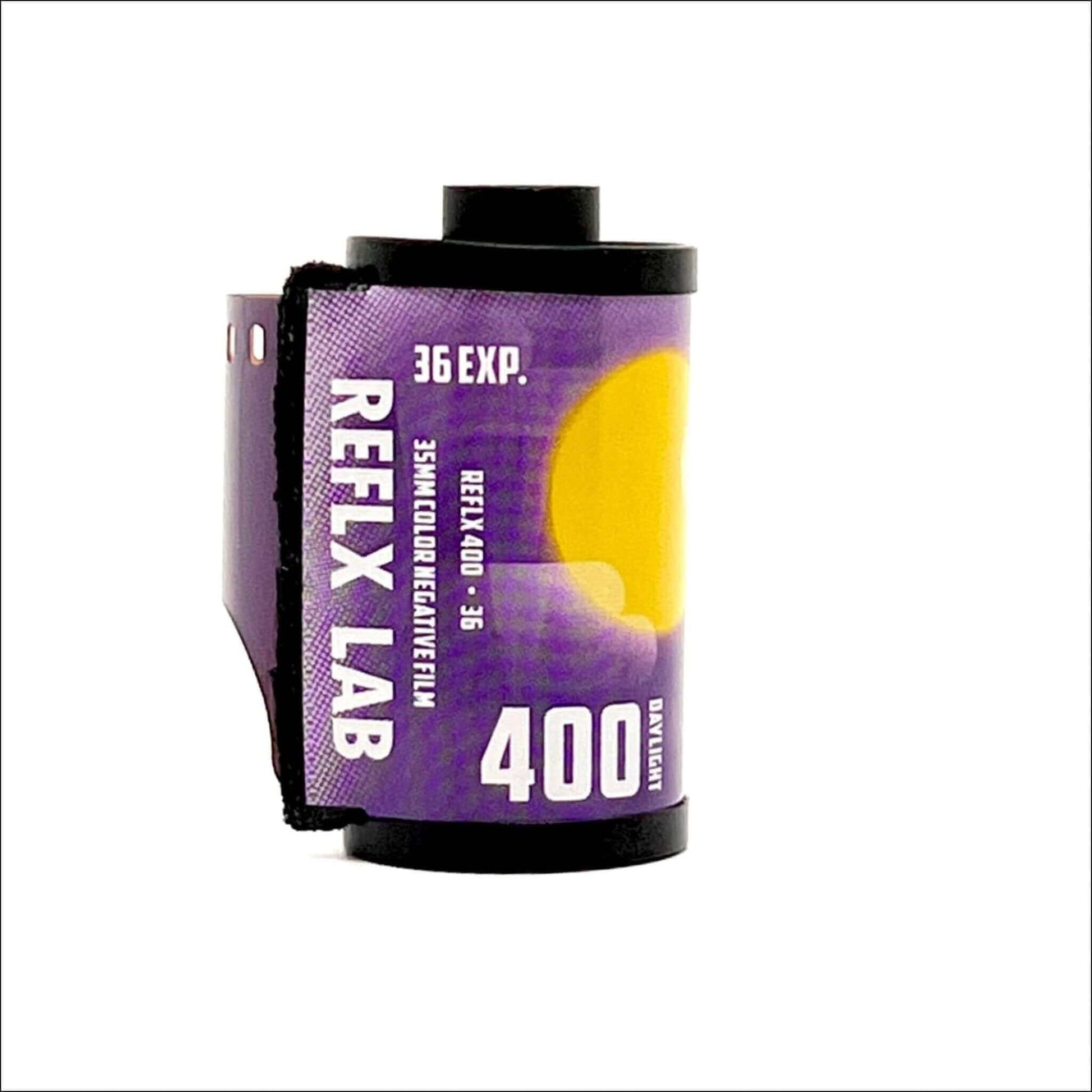 Reflx Lab 400 Daylight Color C41 35mm film canister for vibrant photography, 36 exposures.